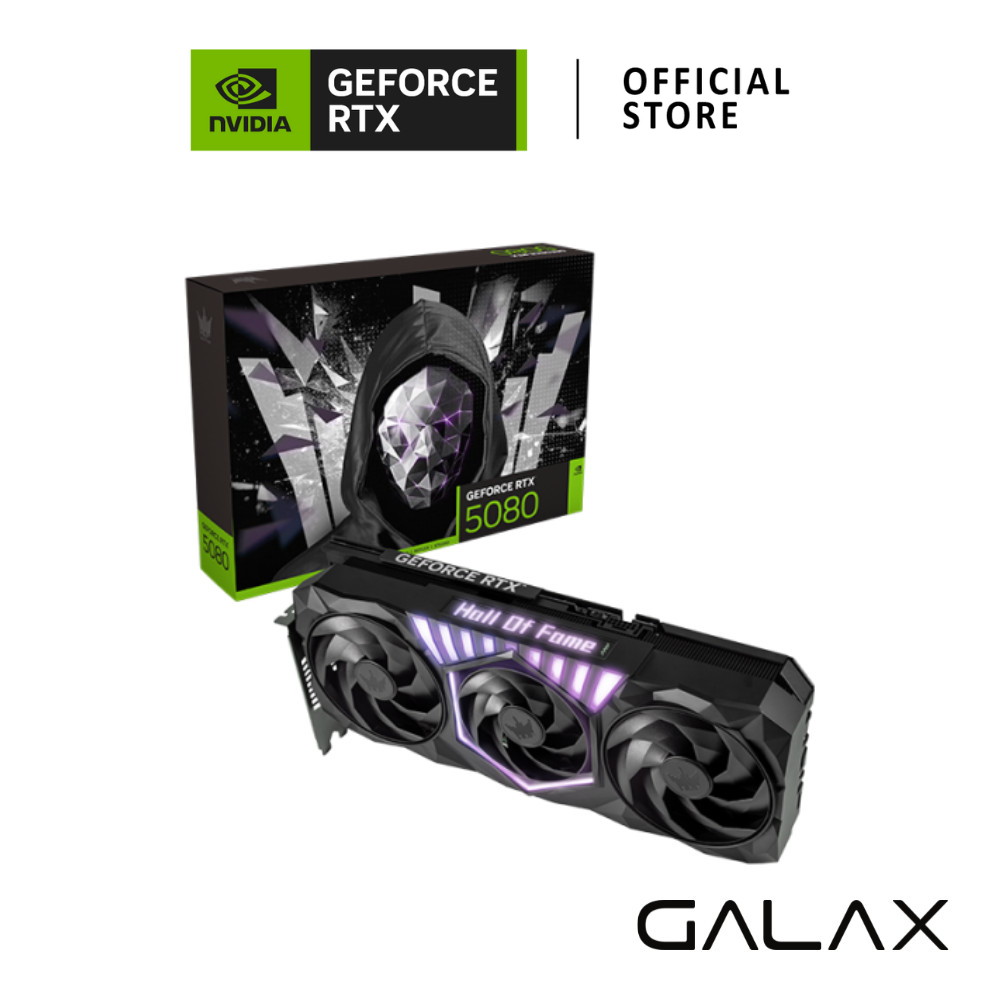 GALAX GeForce RTX™ 5080 HOF Gaming Black Edition 16GB VGA Card การ์ดจอ