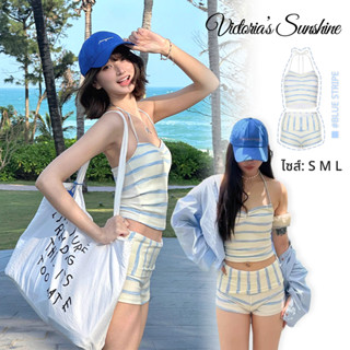 Victoria's Sunshine ชุดว่ายน้ำผู้หญิง บิกินี่ เซ็กซี่ ลายทาง…