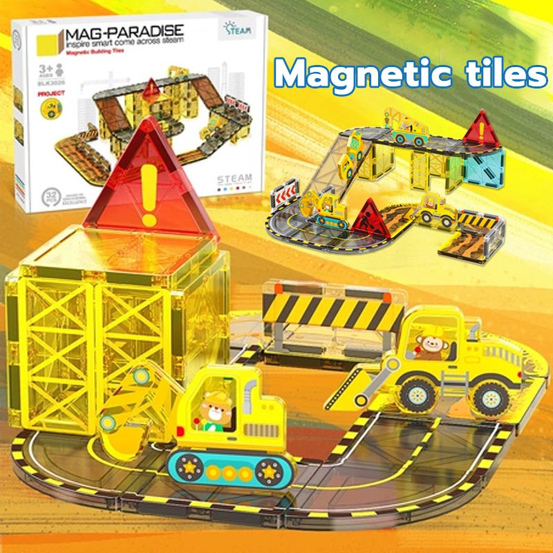 ไดโนเสาร์ STEM magnetic tiles 3D ของแท้ ของเล่น montessori ต่อแม่เหล็ก ของเล่นเด็ก ชุดตัวต่อ