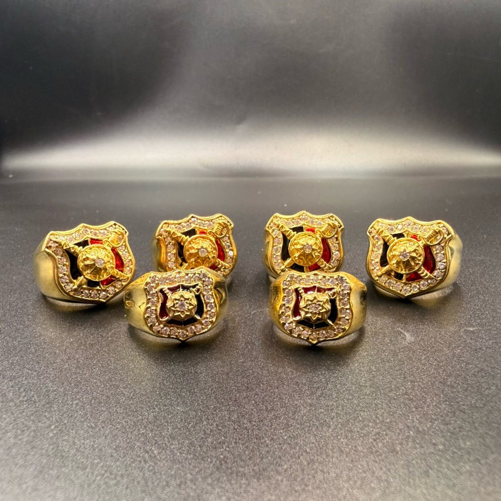 แหวนนายร้อยตำรวจ ไม่ลอก ไม่ดำ ทำมาจากทองเหลืองเหรียญ50สตางต์ อย่างดี 👮‍♂️ - รูปที่ 3