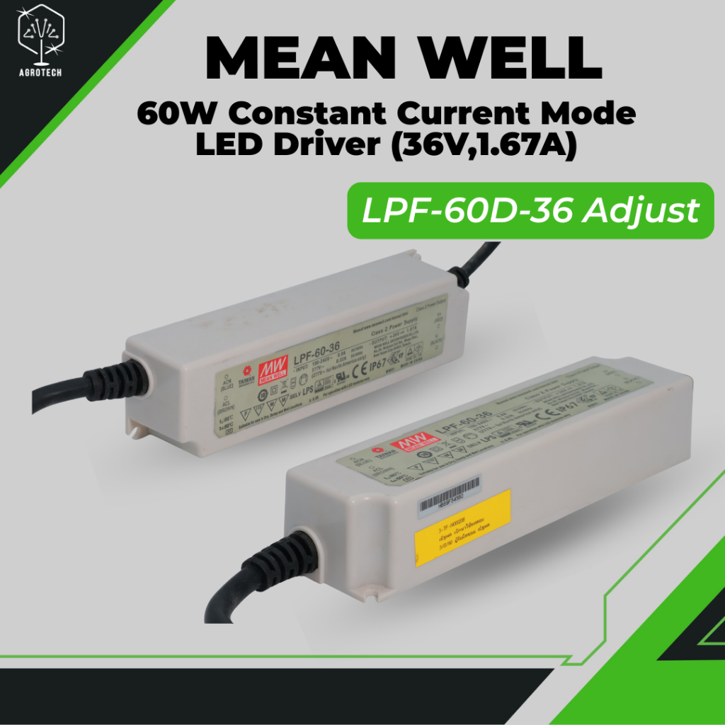 MEAN WELL STL  LED Driver แบบ Constant Current Mode LPF-60D-36 Adjust	60W  (36V,1.67A)