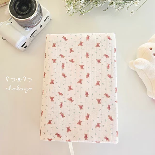 ปกผ้าใส่หนังสือ ลายดอกไม้จิ๋วน่ารัก ขนาดa5/b6/การ์ตูน/a6 พร้อมส่ง
