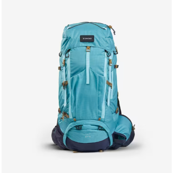 เป้สะพายSIMONDหลังสำหรับผู้หญิงเพื่อการเทรคกิ้งขนาด 45+10 ลิตรรุ่น MT500 AIR (สีฟ้า)