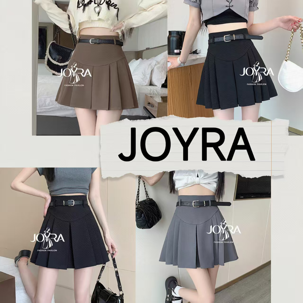 พร้อมส่ง กระโปรงทรงนักเรียกเกาหลี ผ้านิ่มใส่สบายมีซับใน Lady Women