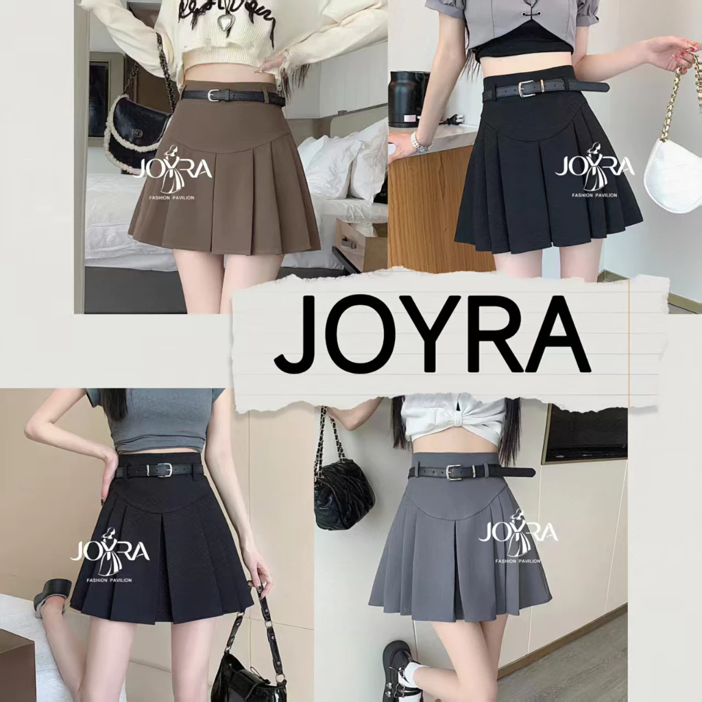 พร้อมส่ง กระโปรงทรงนักเรียกเกาหลี ผ้านิ่มใส่สบายมีซับใน Lady Women