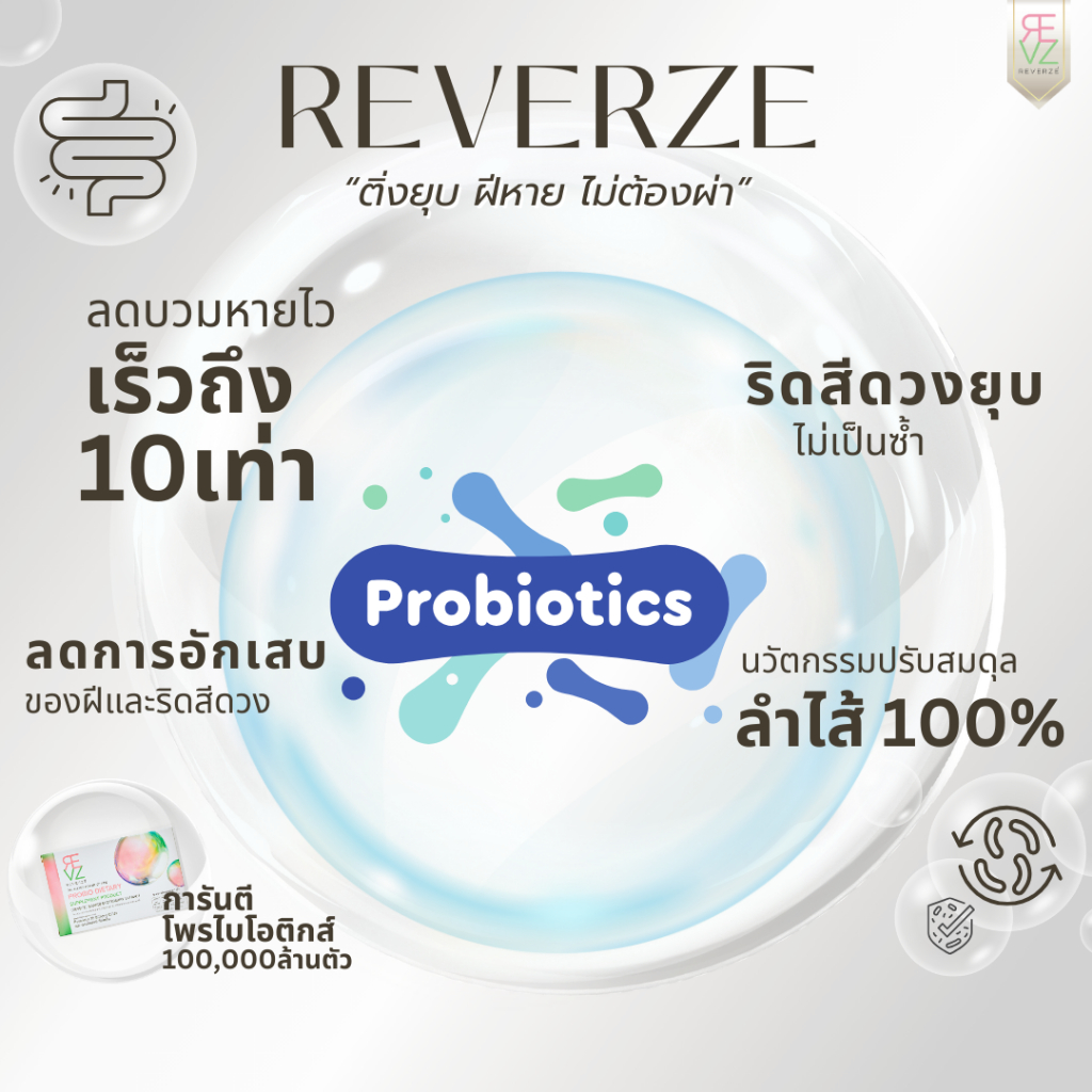 รีเวอร์เซ่ By รีเวร่า โพรไบโอติก พลัส เอลเดอร์เบอร์รี่ ผลิตและคิดสูตรโดยแพทย์นักวิจัยเยอรมนี  2กล่อง - รูปที่ 2