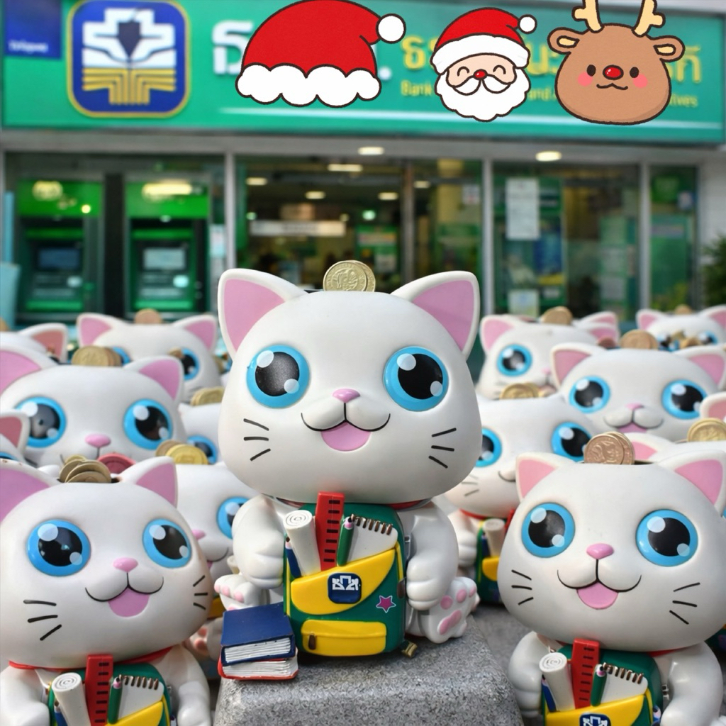 ออมสินแมวธ.ก.ส….#น้องแมวมีกึ๋น(ในถุงเดิม)แถมพวงกุญแจปลา - รูปที่ 4