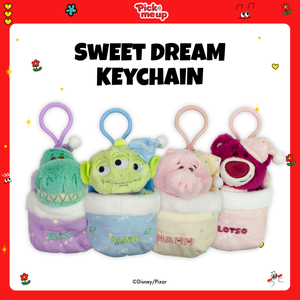 PickMeUp ตุ๊กตาพวงกุญแจ SWEET DREAM ลิขสิทธิ์ Disney Pixar