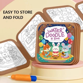 NIKO หนังสือวาดน้ำมหัศจรรย์สำหรับเด็ก มีปากกา การศึกษายุบัน หนังสือระบายสี ของเล่นวาดภาพ