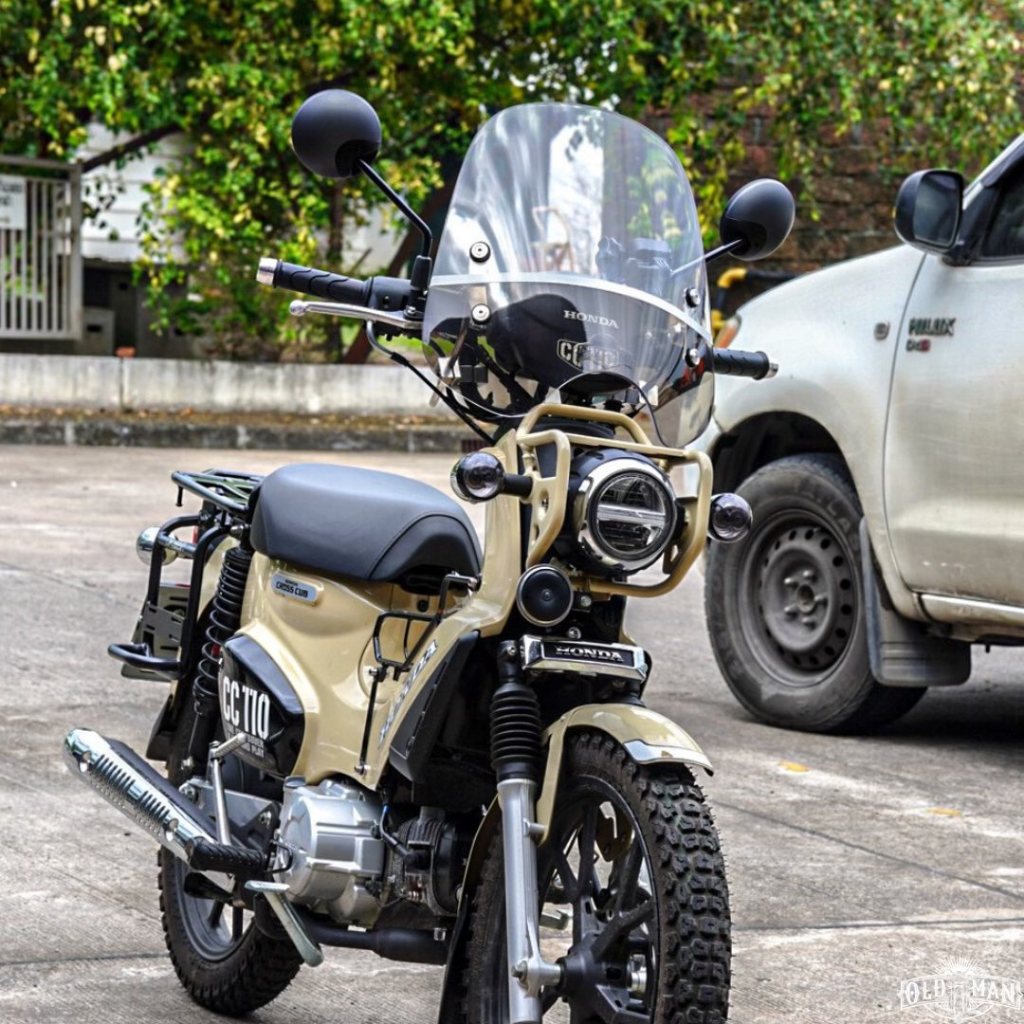 ชิวหน้ามอไซค์ ชิวบังลม Honda CT125 ไฟกลม แบรนด์oldmanแท้ 100%