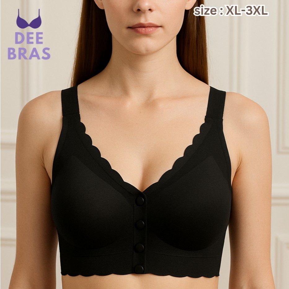 [ไหมน้ำแข็ง] M30 เสื้อในไร้โครง ฟองน้ำกำลังดี ใส่สบาย ระบายอากาศ รุ่นกระดุมหน้า ลดปวดหลังได้ดี เสื้อชั้นใน ชุดชั้นใน