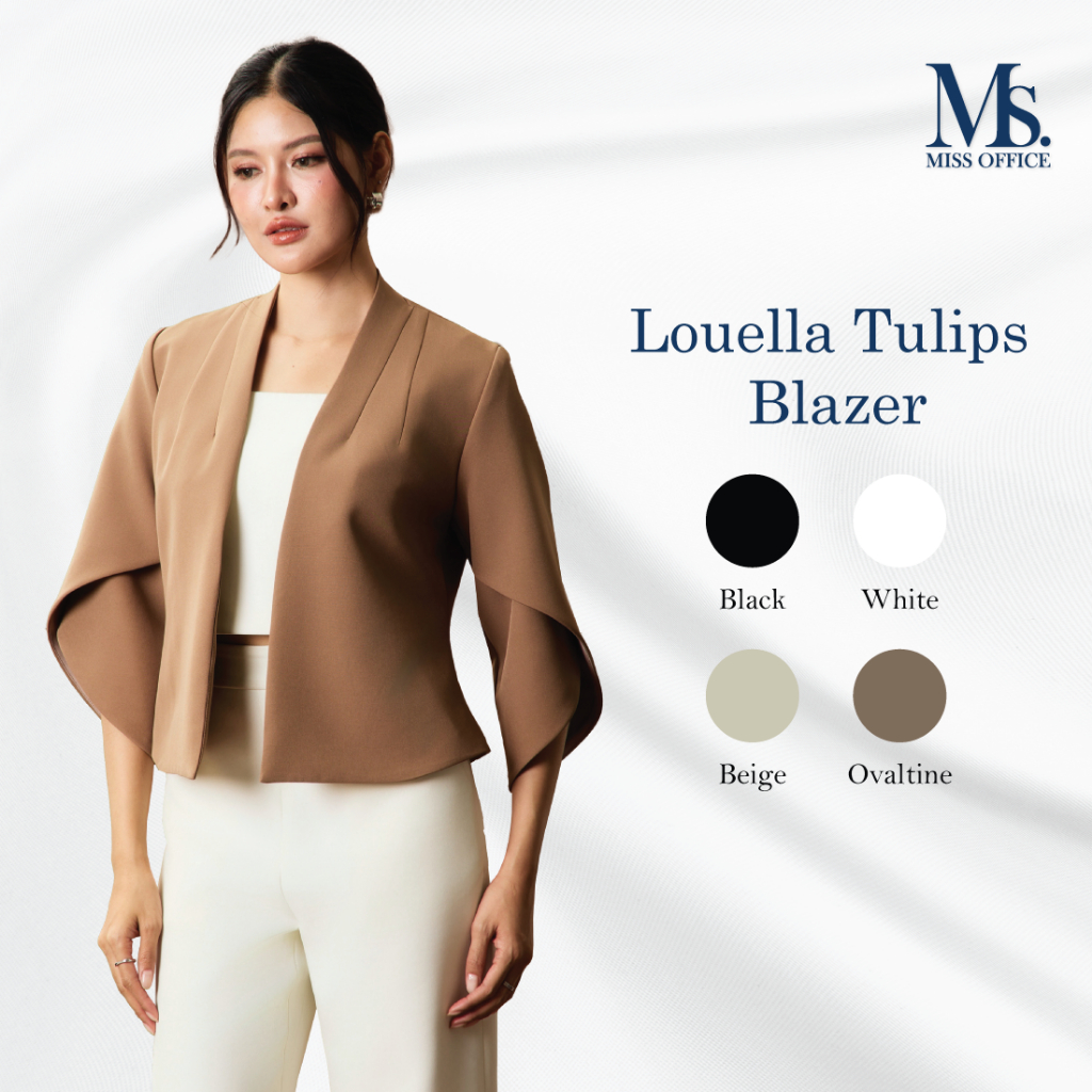 Miss Office เสื้อสูทแขนทิวลิป (Louella Tulips Blazer) (MB-060)