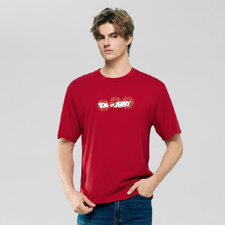 GIORDANO เสื้อยืดผู้ชาย Men's Relaxed Printed Tee (Tom and J…