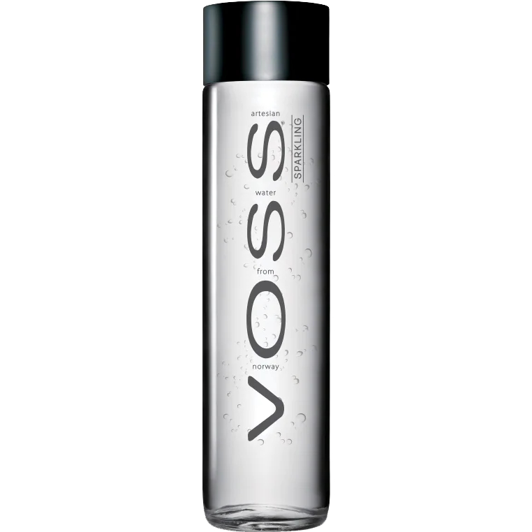 Voss Sparkling Water Glass Bottle 800ml