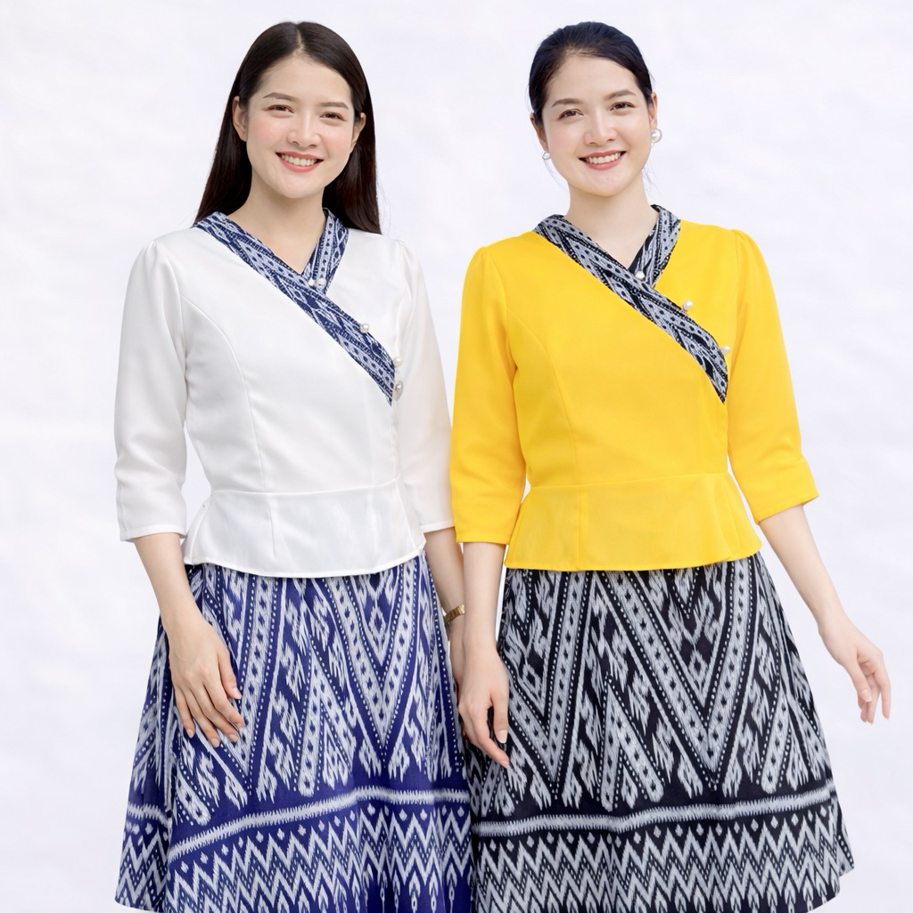 เดรส Dress เสื้อผ้าผู้หญิง ชุดทำงานผู้หญิง ชุดทำงานผ้าไทย เดรสแฟชั่น ชุดกระโปรง เสื้อผ้าแฟชั่น