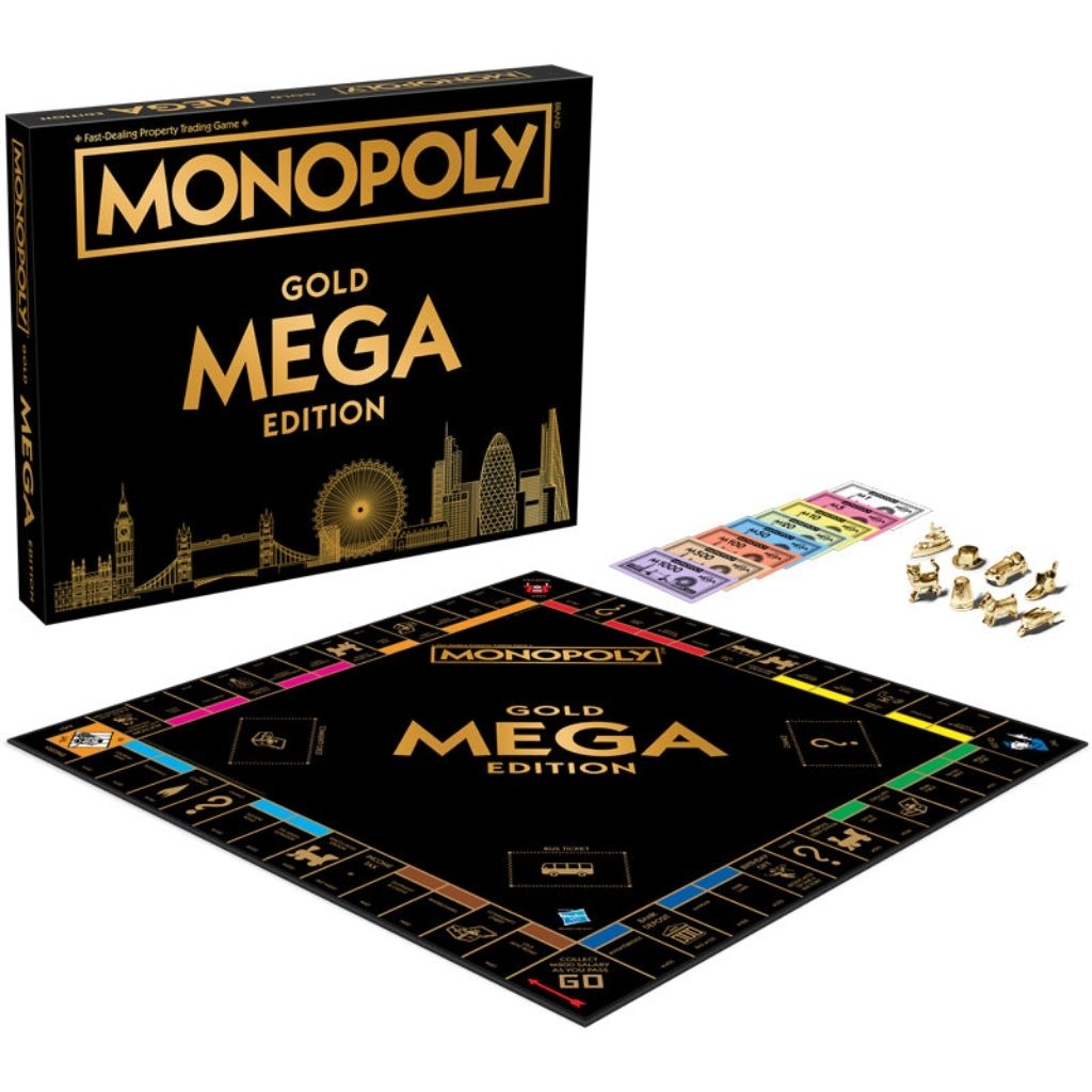 Monopoly Gold Mega Edition - Popular Board Game Mega - Strategy Board Game with Family & Friends!