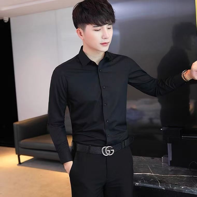 เสื้อผู้ชายคอตั้งเสื้อผู้ชายเสื้อเชิ้ตผู้ชายเสื้อเชิ้ตแขนยาวแขนยาวแขนเสื้อสุภาพบุรุษ และผู้ชายเสื้อกันน้ำสามารถใส่ได้ในห