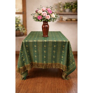 ผ้าปูโต๊ะลายช้างมงคล สไตล์ไทยพรีเมียม ขนาด 100×200 ซม. สำหรั…