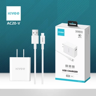 KIVEE ชุดชาร์จ 18W Micro USB สำหรับโทรศัพท์ Android หัวชาร์จ+สายชาร์จ