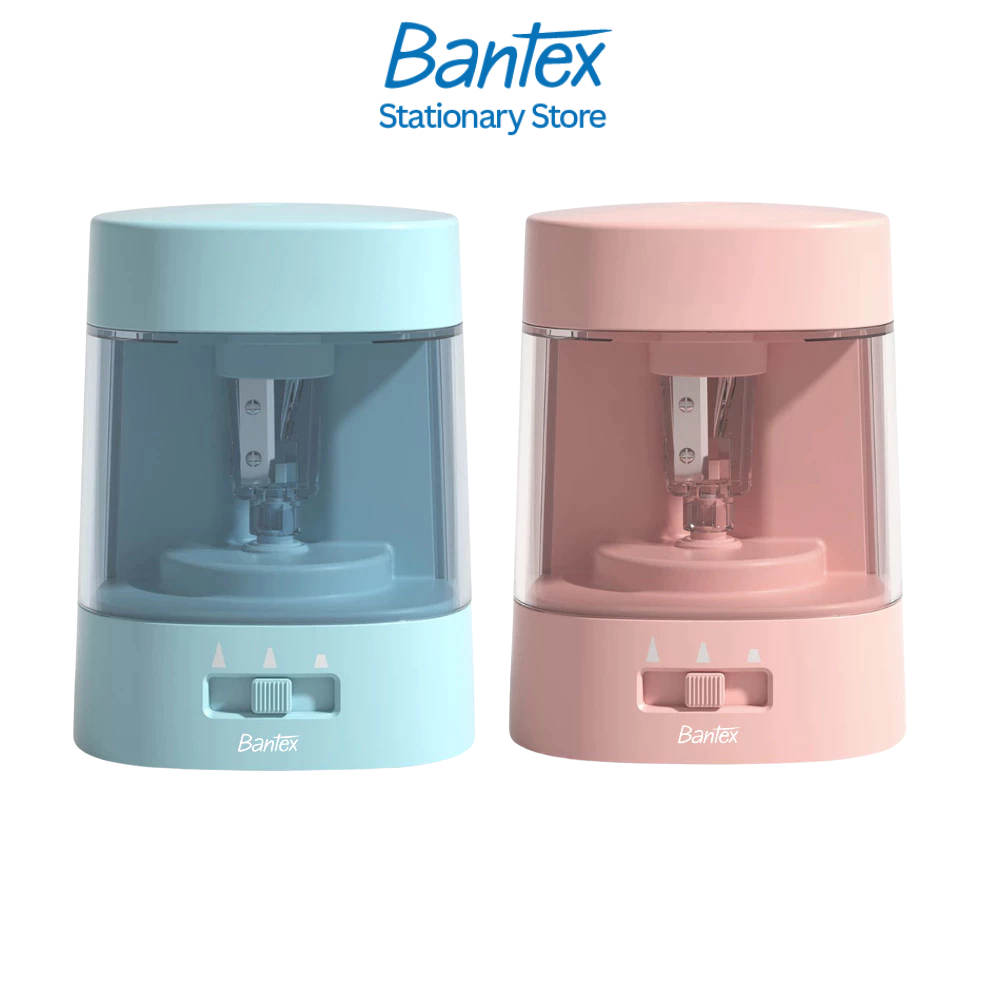 [ของแถมฟรี] Bantex เครื่องเหลาดินสอไฟฟ้า กบเหลาอัตโนมัติ ปรับ3ระดับ ใบมีดเหล็กคุณภาพ Electric Sharp