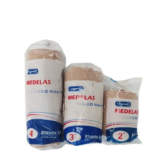 Longmed Medelas Elastic Bandage ผ้าพันเคล็ด สีเนื้อ (1 ม้วน)