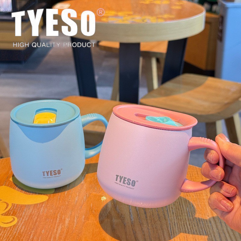 Tyeso แก้วเก็บความเย็น 12oz. (355ml.) แก้วน้ำ Food Grade  แก้วสแตนเลส SUS304 เคลือบเซรามิก