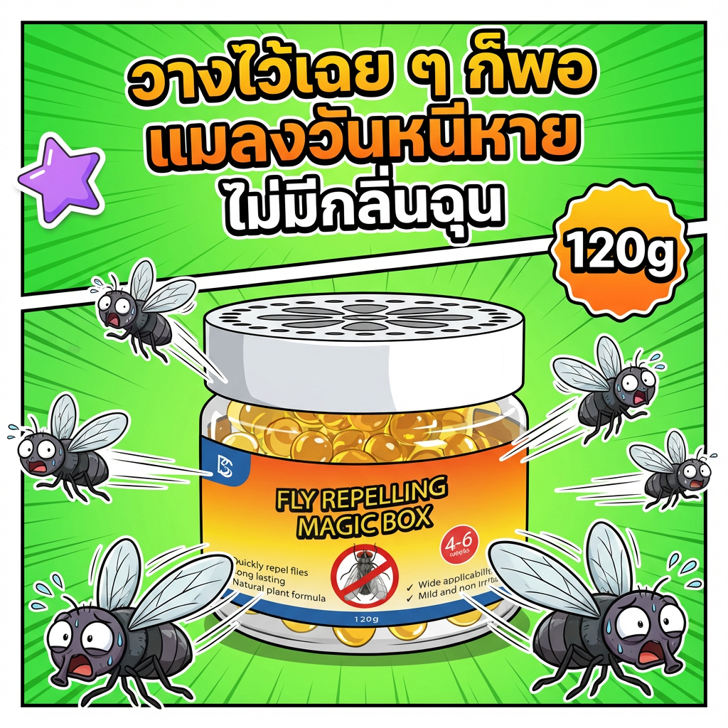 บ้านสะอาด ไม่มีแมลงวัน!ไล่แมลงวัน ไล่แมลงหวี่ ไม่มีสารเคมี เติมน้ำแล้วใช้ได้ ปลอดภัยและไม่มีพิษ