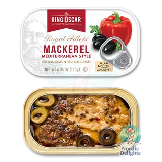 King Oscar Sardines Mackerel Olive Oil Jalapeno Lemon Med ปลาซาร์ดีนแมคเคอเรลคิงออสการ์นอร์เวย์น้ำมันมะกอก