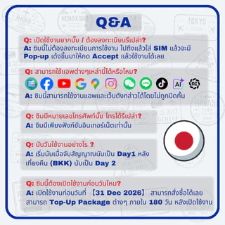 【The Global SIM】Japan SIM ซิมญี่ปุ่น Soft Bank 3 -15 Days 4G/5G Max speed | Limit/ day | Total