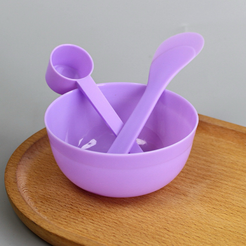 (10เซ็ต) Set 3ชิ้น ถ้วยมาส์กหน้า+ไม้พาย+ช้อนตัก ชุดมาส์กหน้า ชุดผสมมาส์ก มี 5 สี ถูกที่สุด!! face mask bowl - รูปที่ 6