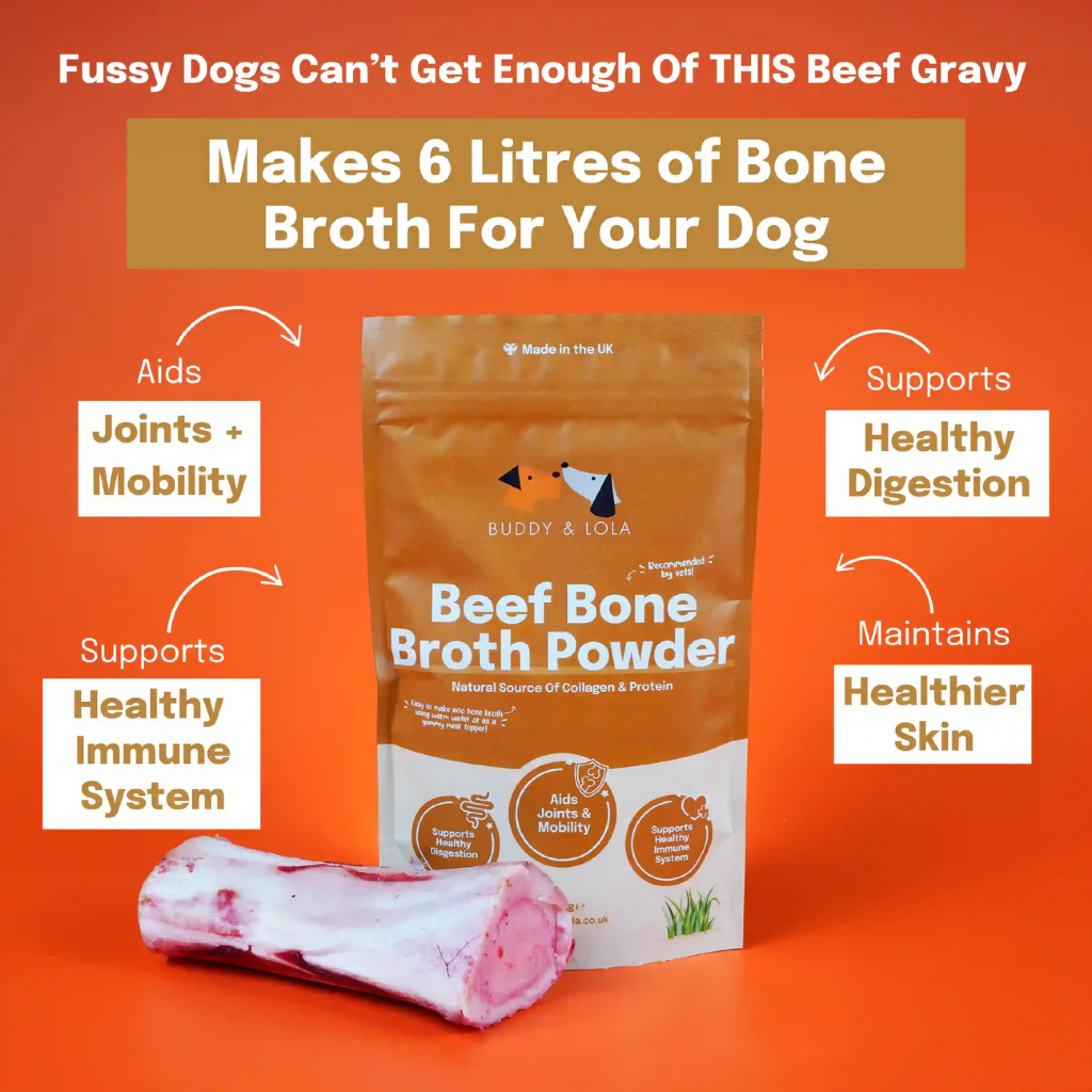 Beef Bone Broth Powder for Dogs ผงน้ำซุปกระดูกวัวแท้ 100% สำหรับสุนัข นำเข้าจากอังกฤษ 🇬🇧