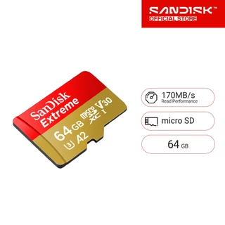 SanDisk EXTREME micro SDXC UHS-I A2 64GB (SDSQXAH-064G-GN6MN) reads 170MB/s writes 80MB/s