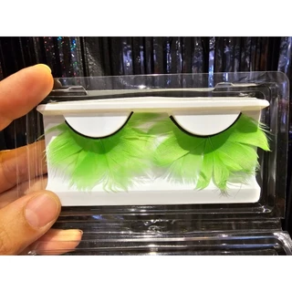 ขนตาปลอม ขนตาขนนก ขนตา แฟนซี หลากสี 1 Pair Natural Feather False Eyelashes Party Nightclub Makeup Eye Lash