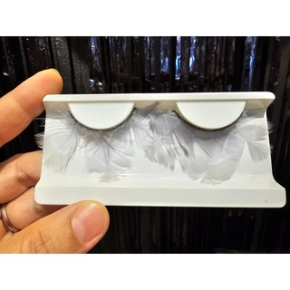 ขนตาปลอม ขนตาขนนก ขนตา แฟนซี หลากสี 1 Pair Natural Feather False Eyelashes Party Nightclub Makeup Eye Lash