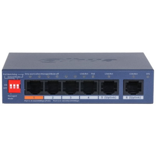 Dahua CS4006-4ET2GT-60 6-Port Cloud Managed Desktop Switch with 4-Port PoE