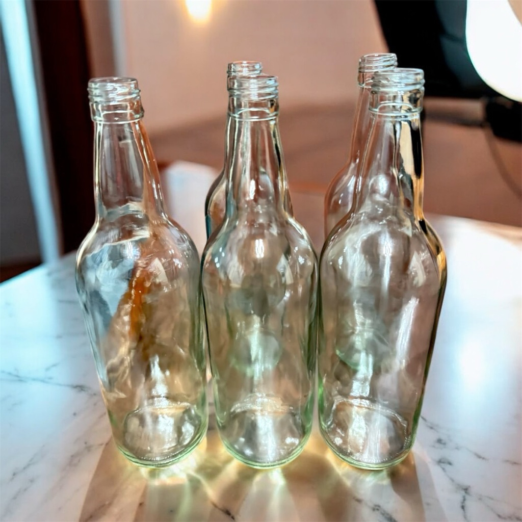 ขวดเลี้ยงปลากัด เคียงปลากัด ขวดทรงนํ้าปลาเก่าคอสั้น 750ML