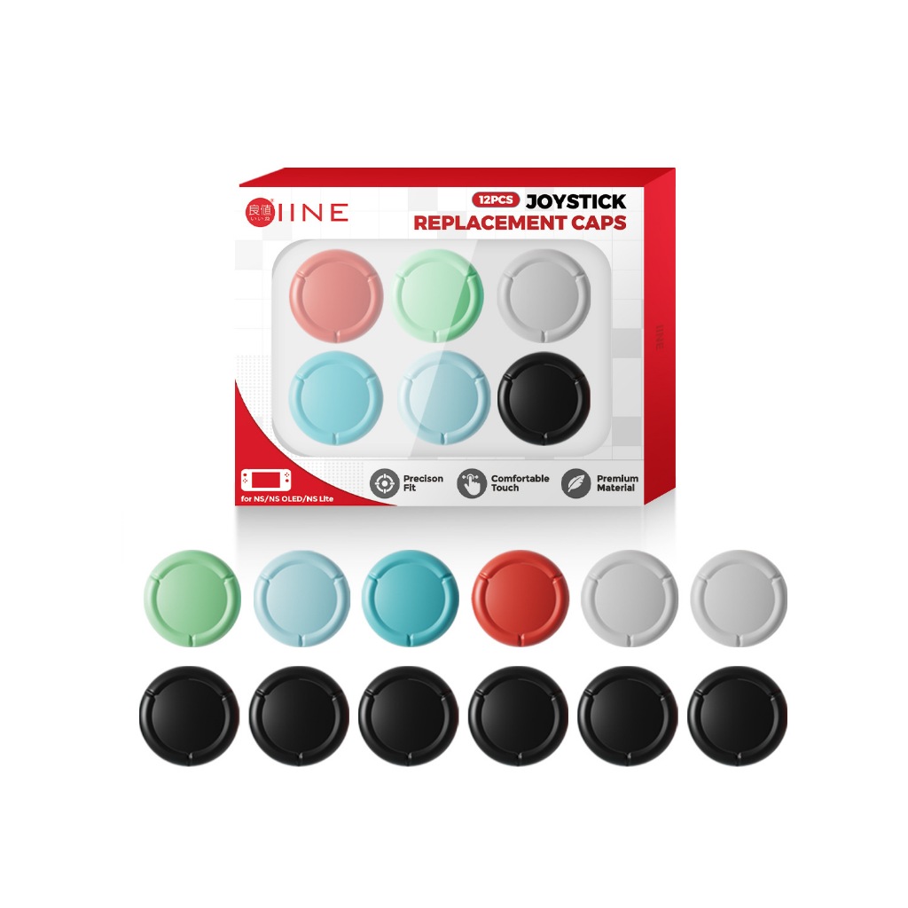 ฝาโยกเปลี่ยน ไม่ใช่ซิลิโคน ฝาครอบป้องกัน สําหรับ Nintendo Switch NS Switch Lite Joy-Con 1 ชิ้น แบร์น iine