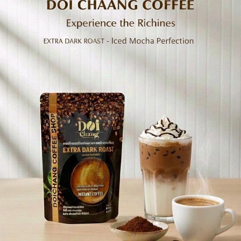 [ 125 กรัม ] ผงกาแฟแท้พร้อมชง คั่วเข้ม EXTRA DARK ROAST มีสูตรชงให้ 20 เมนู