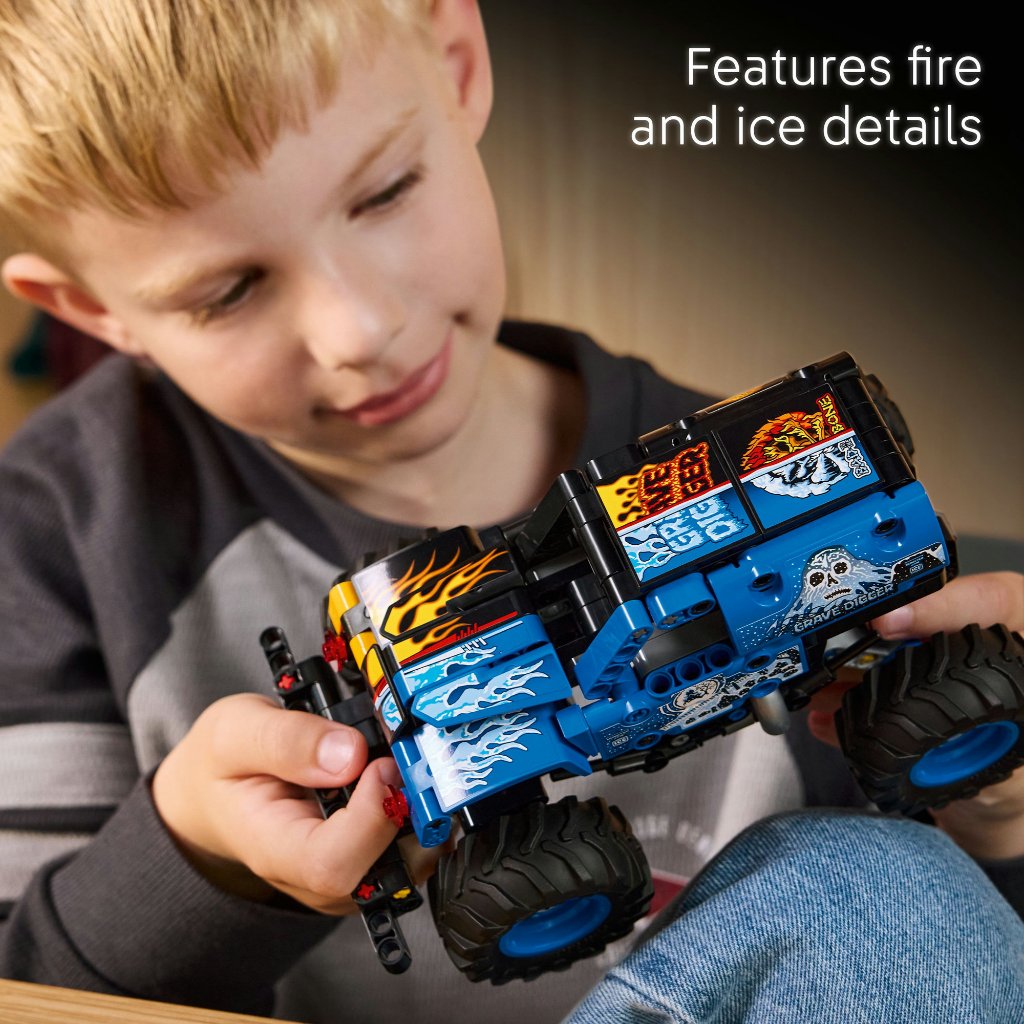 LEGO Technic 42219 Monster Jam Grave Digger Fire and Ice (263pcs.), Building Blocks, Kids Toy - รูปที่ 6