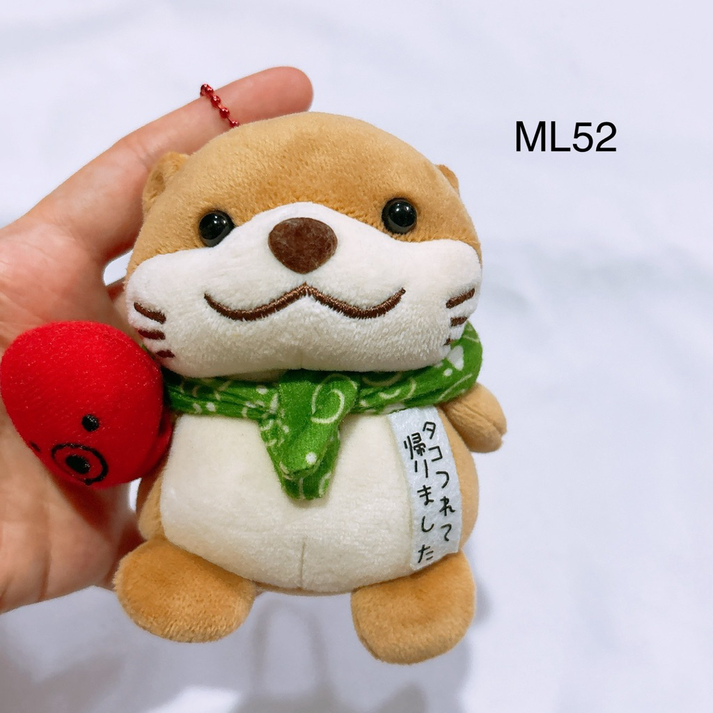 พวงกุญแจ ตุ๊กตา นาก ทานุกิ เนื้อมาช tanuki otter 🦦 ท่องเที่ยว