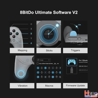 [8Bitdo]8Bitdo Pro 3 Bluetooth Game Controller TMR JoyStick🕹รองรับSwitch2/PC/ Android/iOS ฟรีจุกยาง1คู่ by Hero Gameshop