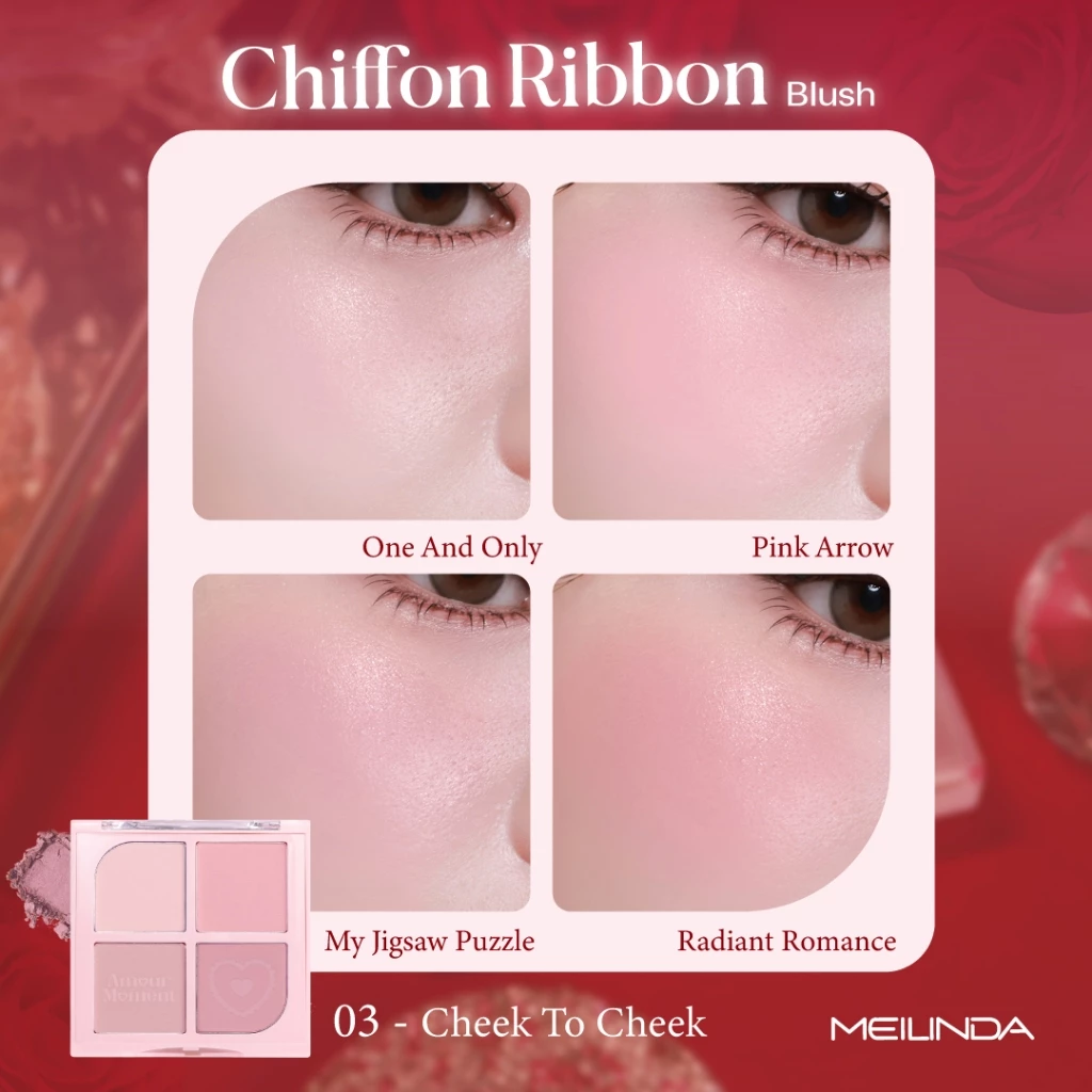 Meilinda Chiffon Ribbon Amour Moment Collection บลัชออน อายพาเลท thumbnail 6