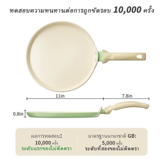 28 ซม . Hijau Non Stick กระทะแพนเค ้ ก Crepe กระทะไข ่ เซรามิคกระทะพิซซ ่ ากระทะกระทะ PFOA ฟรีเหมาะสําหรับเตาทั ้ งหมด