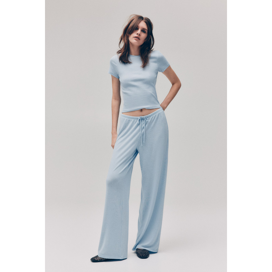 H&M(เอชแอนด์เอ็ม) กางเกงถักเนื้อบาง Women Fine-knit trousers 1316979_2