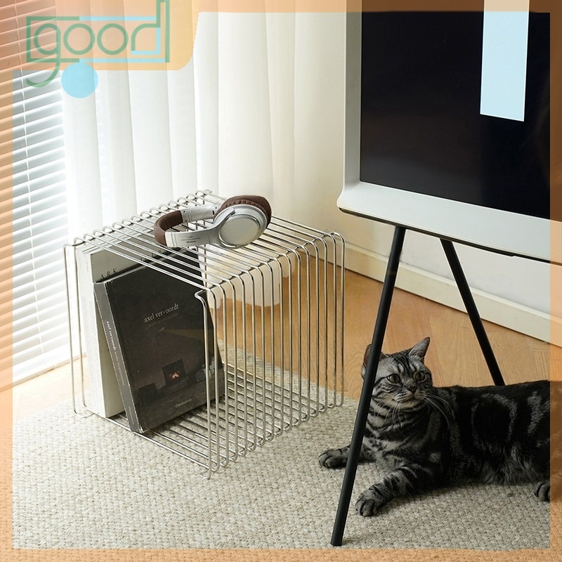 ชั้นวางหนังสือ/โต๊ะข้างสไตล์มินิมอลแบบนอร์ดิก – โซลูชั่นการจัดเก็บอเนกประสงค์สำหรับห้องนั่งเล่น มีให้เลือกหลายขนาด - รูปที่ 5