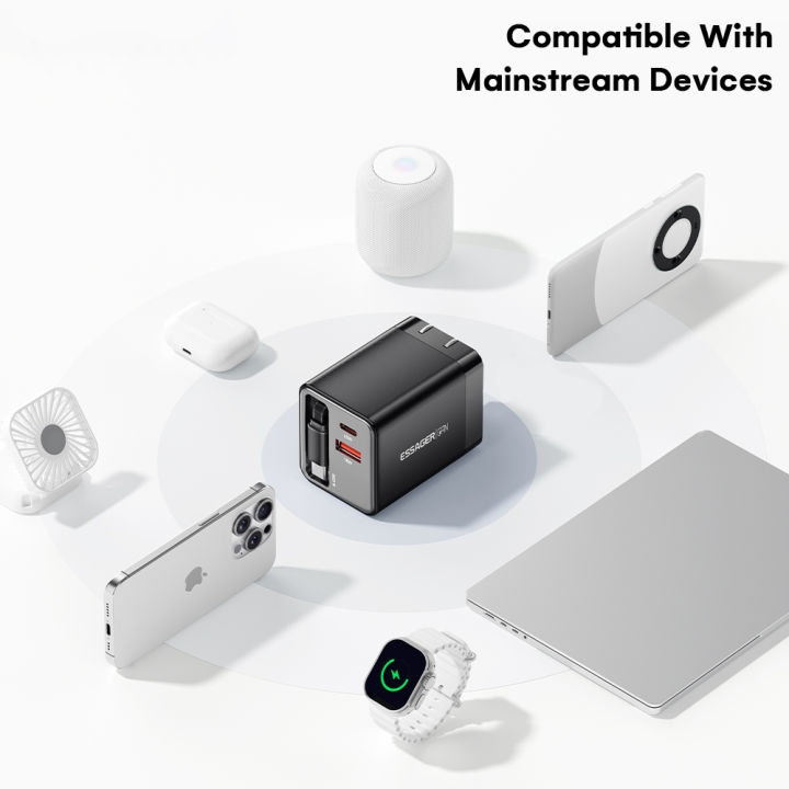 【รับประกัน 5 ปี】หัวชาร์จเร็ว 65W และพอร์ต Type-C และ USB-A  PD 3.0 Charger Adapter  ชาร์จเร็ว สำหรับ - รูปที่ 4