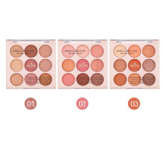 Odbo โอดีบีโอ สเปลล์ เรซิปพี อาย คัลเลอร์ พาเลท OD2005