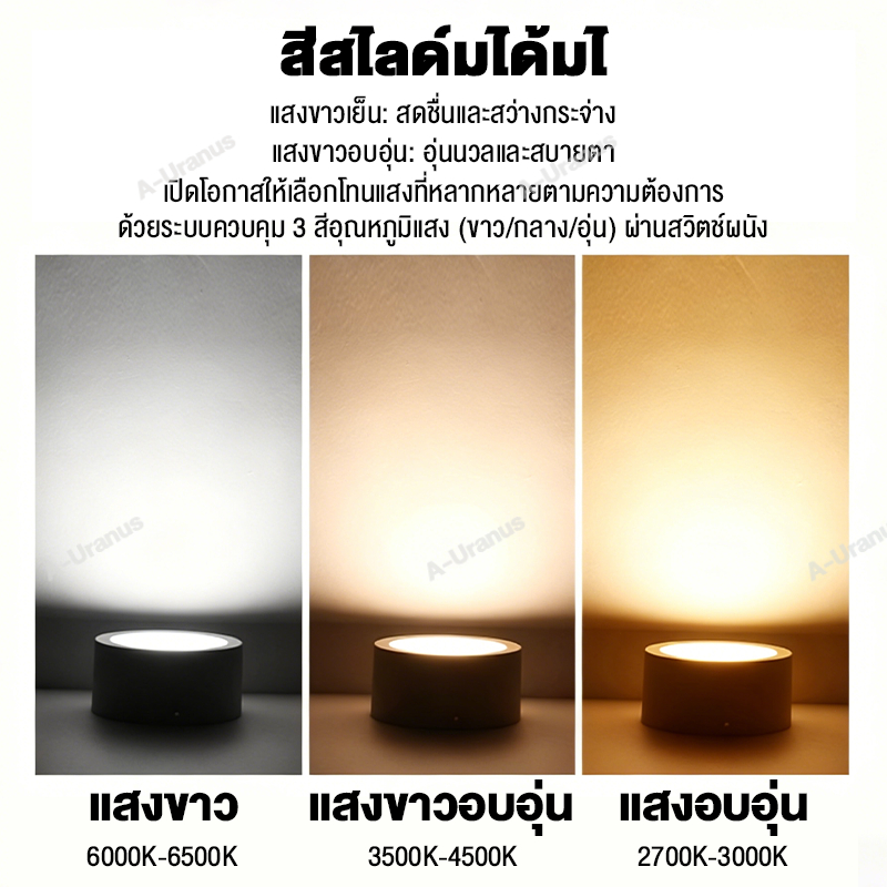 โคมไฟLED ออกใส้ ติดขอบ 10วัตต์ 220V สว่างฟ้าโค้ ประหยัดไฟ ใส้มาก สำหรับห้องนั่งเล่น/ห้องนอน - รูปที่ 5