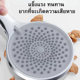 LUCKYLOTUS ฝักบัวอาบน้ำหัวใหญ่ 12 ซม. แรงดันน้ำสูง ปรับระดับได้ รูซิลิโคน วัสดุทนทาน เกลียวมาตรฐาน