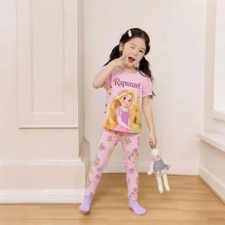 Beryl kids🌸ชุดเซ็ทเด็กหญิง🎀ชุดสูทแขนสั้น กางเกงขายาว ผ้านิ่มเด้ง ลายเจ้าหญิงน่ารัก ลำลองสองชิ้น งานใหม่ ใส่สบาย